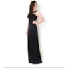 CHOLET - VESTIDO DE FESTA LONGO BUSTO RENDA E TULE - PRETO