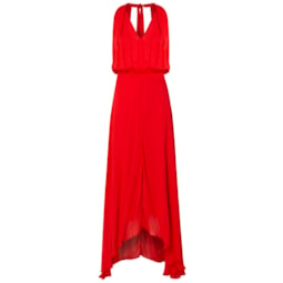 CHOLET - VESTIDO DE FESTA MIDI CHIFFON VERMELHO