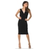CHOLET - VESTIDO JERSEY BUSTO PREGAS - PRETO