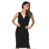 CHOLET - VESTIDO JERSEY BUSTO PREGAS - PRETO