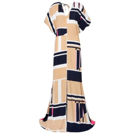 CHOLET - Vestido Longo Estampa Maxi Square CHOLET - Vestido Longo Estampa Maxi Square