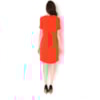 CHOLET - VESTIDO M/C FRENTE ESTAMPA FOLHAS - LARANJA