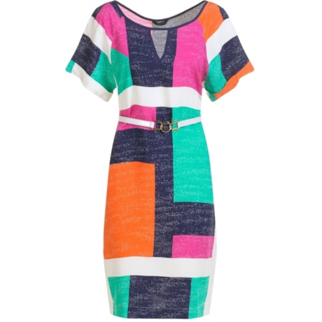 CHOLET - VESTIDO VISCOSE ESTAMPADO RAGLÃ COM CINTO - OFF WHITE CHOLET - VESTIDO VISCOSE ESTAMPADO RAGLÃ COM CINTO - OFF WHITE