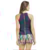 CHOPPER - BLUSA JEANS PEPLUM GOLA LAÇO - JEANS