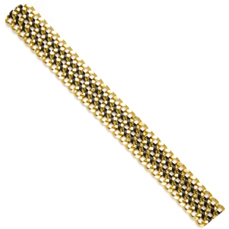 CINTO 3 CORRENTES COM FITA COURO - DOURADO