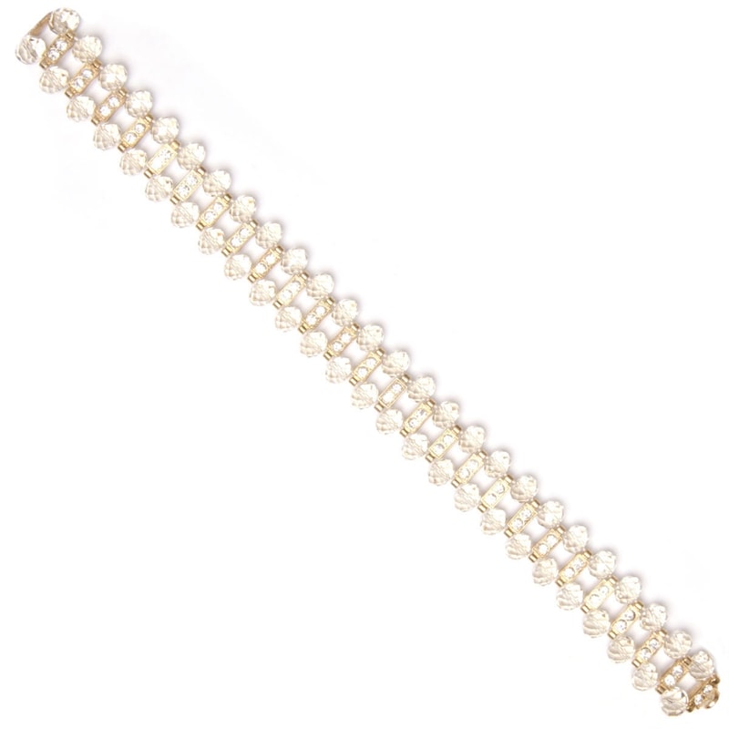 CINTO CORRENTE COM 2 CRISTAIS - DOURADO
