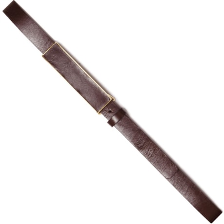 CINTO COURO LISO FIVELA ENCAPADA - MARROM
