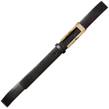 CINTO COURO STRASS - PRETO