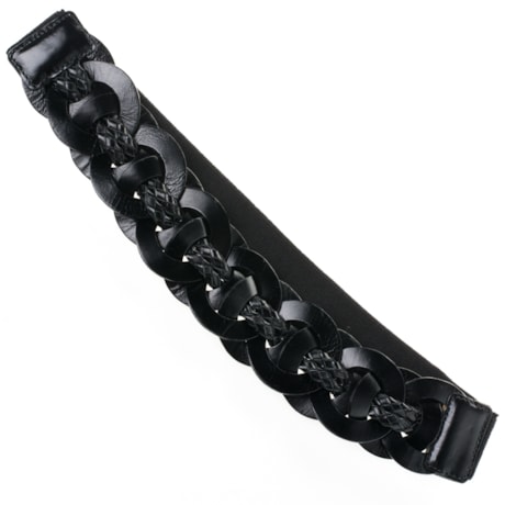 CINTO ELASTICO CAPITOLLIUM  FAIXA LARGA. - PRETO