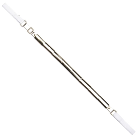 CINTO ELÁSTICO CAPITOLLIUM FIVELA  FINA DOURADA - BRANCO