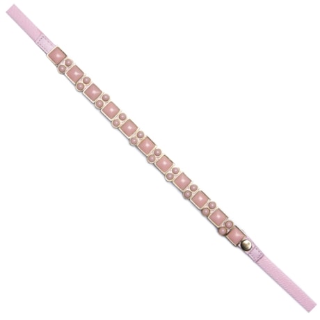 CINTO ELÁSTICO CAPITOLLIUM FIVELA GEOMÉTRICA QUADRADO - ROSA