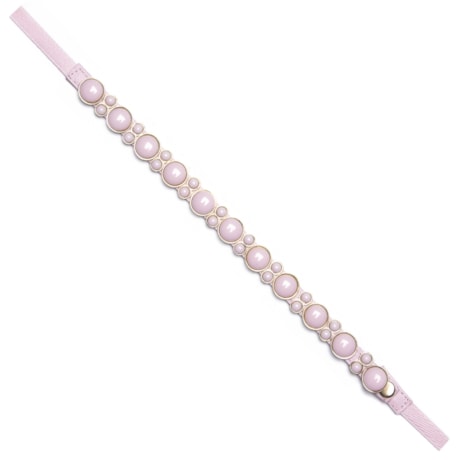 CINTO ELÁSTICO CAPITOLLIUM FIVELA GEOMÉTRICA REDONDO - ROSA