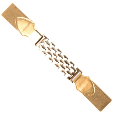CINTO ELÁSTICO FIV MALEÁVEL DOURADA - CARAMELO