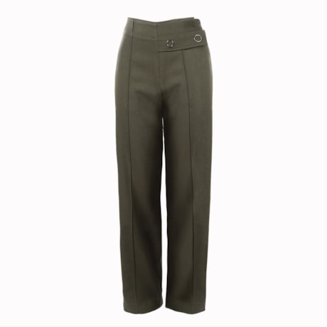 CLEO AIDAR - CALÇA ALFAIATARIA PREGA E FRENTE COM BOTOES VERDE CLEO AIDAR - CALÇA ALFAIATARIA PREGA E FRENTE COM BOTOES VERDE