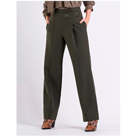 CLEO AIDAR - CALÇA ALFAIATARIA PREGA E FRENTE COM BOTOES VERDE CLEO AIDAR - CALÇA ALFAIATARIA PREGA E FRENTE COM BOTOES VERDE