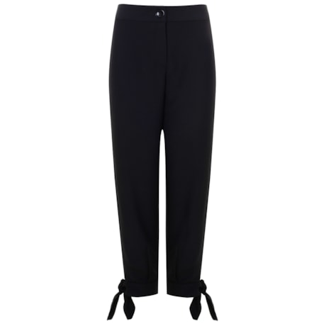 CLEO AIDAR -  CALÇA DETALHE LACO NA BARRA PRETA CLEO AIDAR -  CALÇA DETALHE LACO NA BARRA PRETA