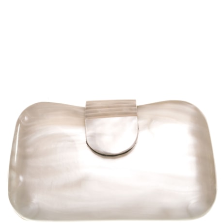 CLUTCH CAPITOLLIUM ACRILICA MADRE PEROLA - PÉROLA