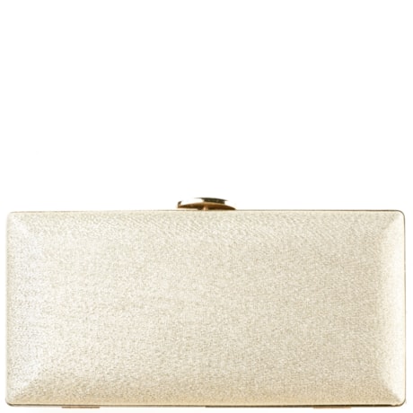 CLUTCH CAPITOLLIUM  GLITTER FECHO METAL - DOURADO