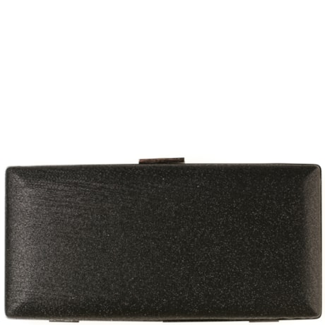 CLUTCH CAPITOLLIUM  GLITTER FECHO METAL - PRETO
