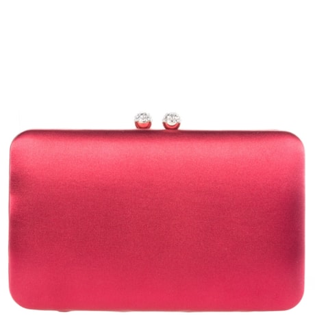 CLUTCH DONNA BRASIL CETIM CRISTAIS AUSTRÍACOS NO FECHO - VERMELHO