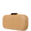 CLUTCH DONNA BRASIL COURO FAKE ENTRELAÇADO - BEGE