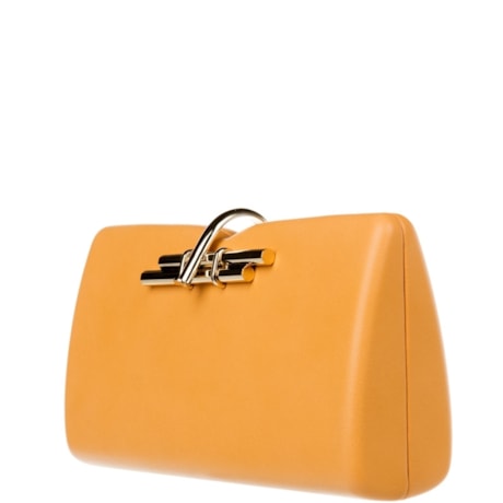 CLUTCH DONNA BRASIL MALLET FECHO METAL - CARAMELO