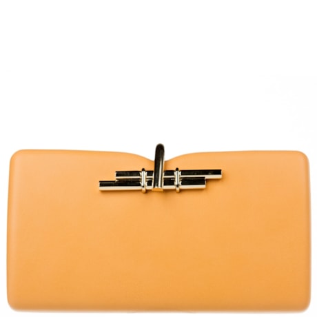 CLUTCH DONNA BRASIL MALLET FECHO METAL - CARAMELO
