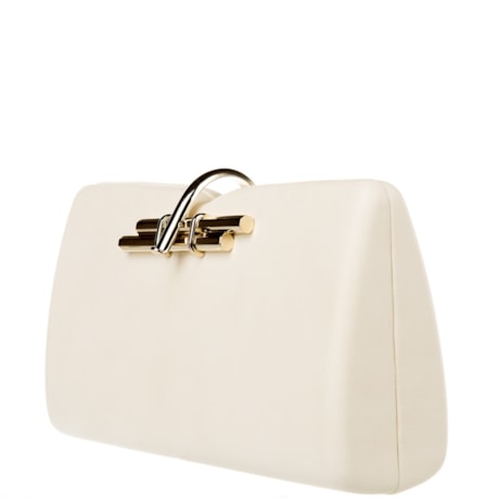 CLUTCH DONNA BRASIL MALLET FECHO METAL - OFF WHITE
