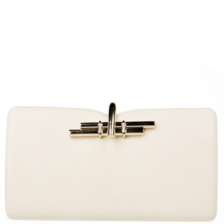CLUTCH DONNA BRASIL MALLET FECHO METAL - OFF WHITE