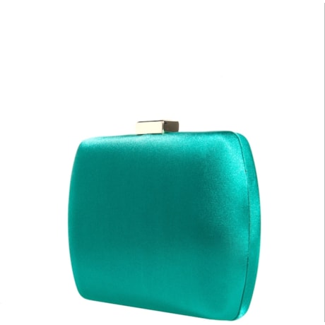 CLUTCH DONNA BRASIL  RETANGULAR CETIM FECHO METAL - VERDE