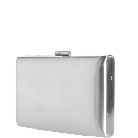 CLUTCH DONNA BRASIL RETANGULAR METALIZADA - PRATA