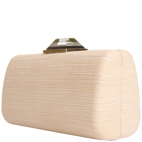 CLUTCH EM JUTA COM FECHO EM PIRÂMIDE DE RESINA RAMSEES - CRU