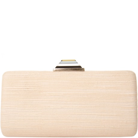 CLUTCH EM JUTA COM FECHO EM PIRÂMIDE DE RESINA RAMSEES - CRU
