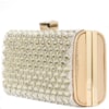 CLUTCH FRENTE PASTILHA ESPELHO C/ STRASS - DOURADO