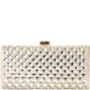 CLUTCH FRENTE PASTILHA ESPELHO C/ STRASS - DOURADO