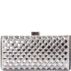 CLUTCH FRENTE PASTILHA ESPELHO C/ STRASS - PRETO