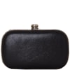 CLUTCH FRENTE STRASS + CHATONS FECHO CRISTAL COM COSTAS LISA - PRETO