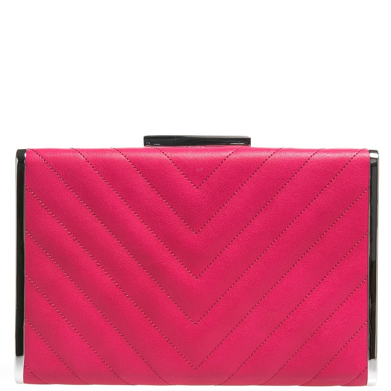 CLUTCH MAXI  DONNA BRASIL RETANGULAR COURO FAKE FECHO METAL - FÚCSIA CLUTCH MAXI  DONNA BRASIL RETANGULAR COURO FAKE FECHO METAL - FÚCSIA