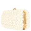 CLUTCH MÉDIA PÉROLAS PEQUENAS FECHO COM STRASS - OFF WHITE