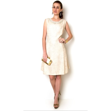 CLUTCH METAL COM RESINA GEOMÉTRICO - OFF WHITE