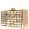 CLUTCH METAL/ CRISTAIS RETANGULAR GRANDE - DOURADO