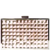 CLUTCH METAL/ CRISTAIS RETANGULAR MÉDIA - SALMÃO