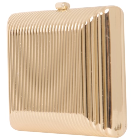 CLUTCH METAL ONDULAÇÕES - DOURADO