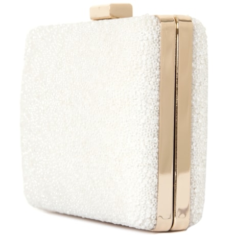 CLUTCH MIÇANGAS FECHO DOURADO - BRANCO