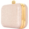 CLUTCH PEQUENA GLITTER COM FECHO BOLA LISA - DOURADO