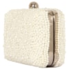 CLUTCH PEQUENA PÉROLAS FECHO LISO - OFF WHITE
