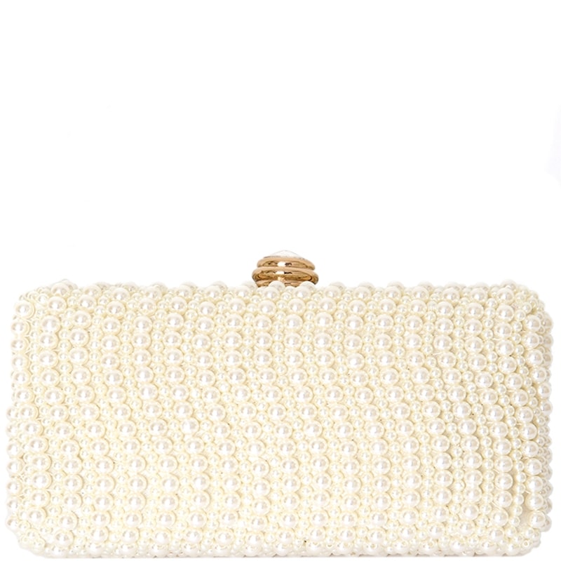 CLUTCH PÉROLA ONDAS - OFF WHITE