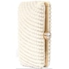 clutch pérolas/ cristais retangular curvo - PÉROLA