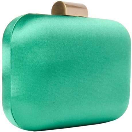 CLUTCH QUADRADA EM CETIM SQUARE - VERDE