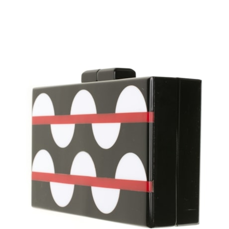 CLUTCH RETANGULAR CAPITOLLIUM ACRILICO GEOMÉTRICO - PRETO CLUTCH RETANGULAR CAPITOLLIUM ACRILICO GEOMÉTRICO - PRETO